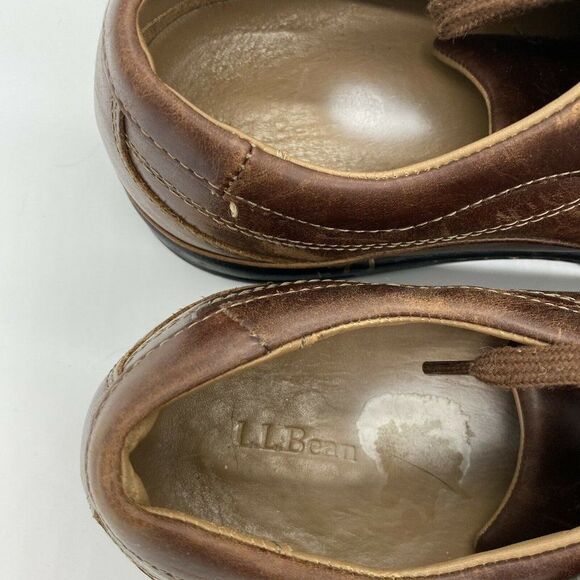 L.L. Bean Shoes Sz 10.5 Brown Derby Oxfords Leather Men